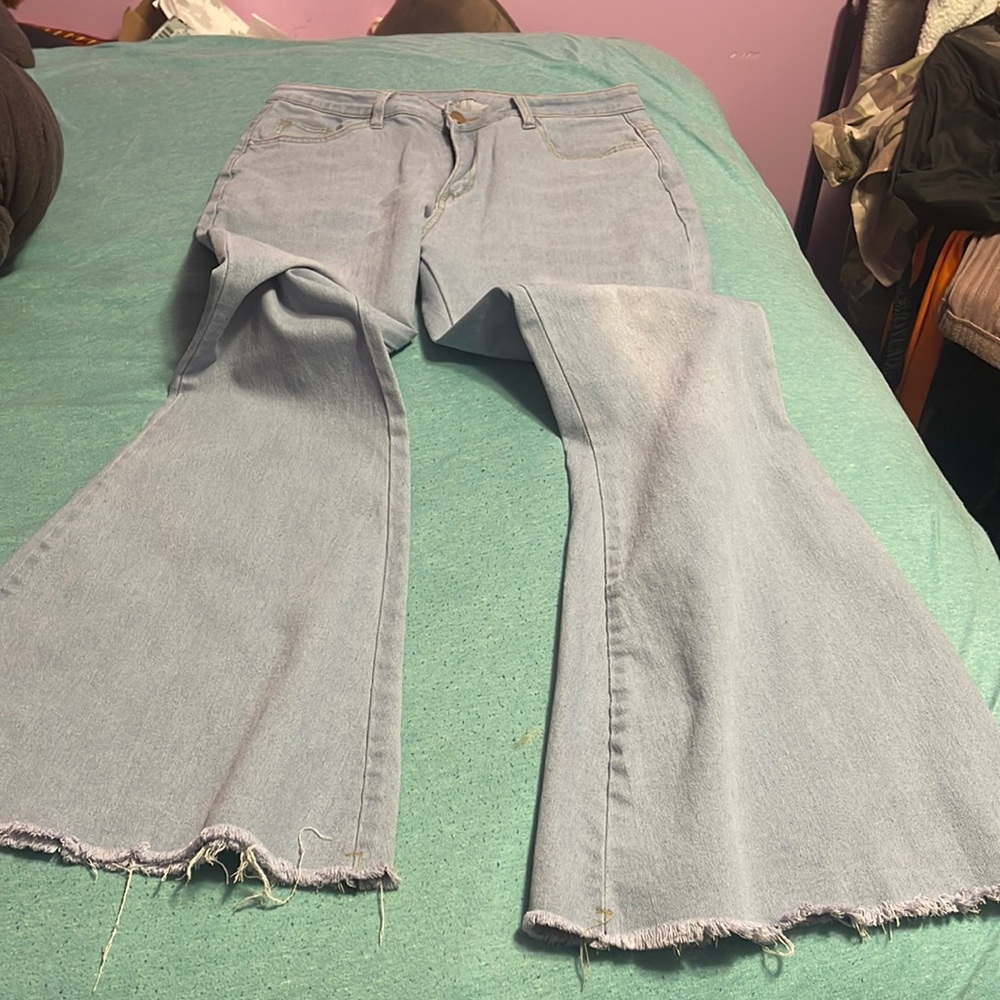 Flared leg Jeans flare bell bottom light blue Jeans